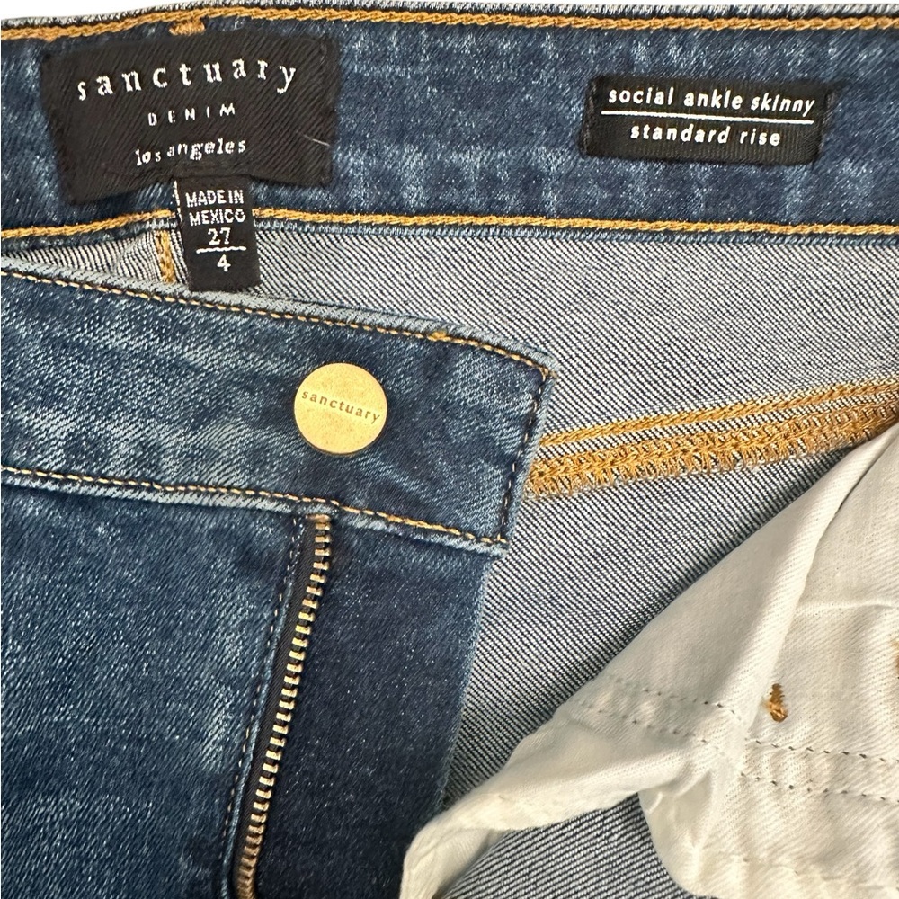 SANCTUARY Denim Social Ankle Skinny Standard Rise Women Size 27 $169 MSRP NWT - Picture 8 of 11